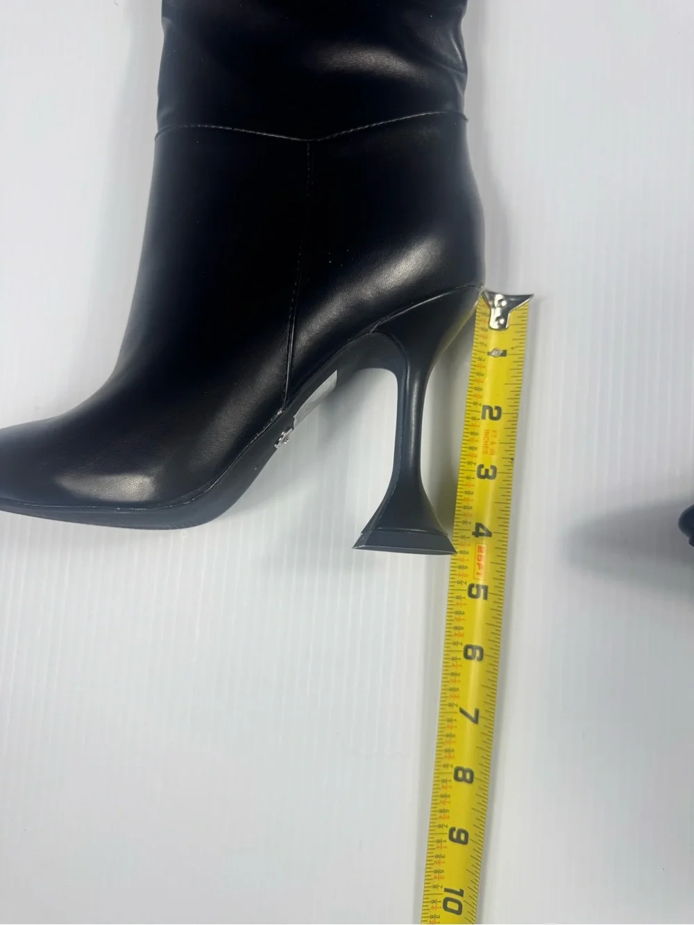 Azalea Wang Stephan Black Thigh High Boots | Pointed Toe | Sculpted Heel | NIB
